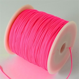 Knyttesnøre, pink, 0,5mm, nylon, 2 meter